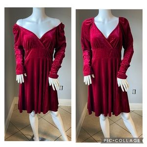 Surplice Neck Velvet A-line Dress
Néw with tags 
Size XL for size 12
SHEIN
